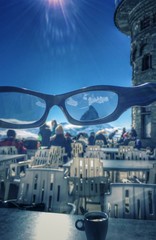 View through glasses