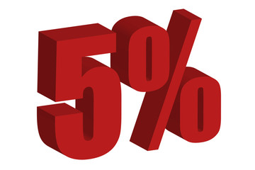 Rebajas del 5 por ciento.