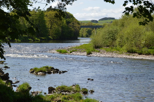River Tweed, Scottish Borders, near Abbotsford House and Gardens, Home of Sir Walter Scott