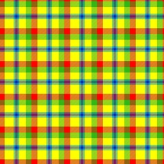 Seamless tartan gingham retro vintage colorful pattern design