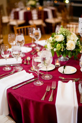 Luxury Table Setting at Fancy Restaurant