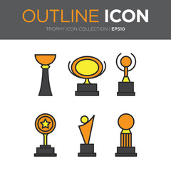 Set of premium award icons. eps10 vector illustration