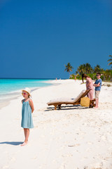 Adorable little girl at beach