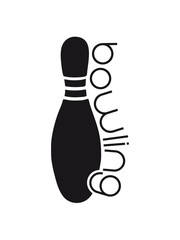 pins text logo halbe bowling strike schwarz treffer umwerfen sport verein team crew punkte spaß kugel bahn