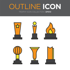 Set of premium award icons. eps10 vector illustration