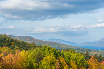 Fototapeta premium Mountainous terrain of the Adirondacks in the Lake George region.