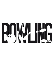 muster cool text logo treffer bowling pins umwerfen strike sport verein team crew punkte spaß kugel bahn