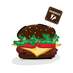 fastfood hamburger drawing graphic object