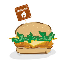 fastfood hamburger drawing graphic object