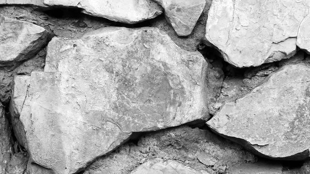 Footage retro stone wall background texture.