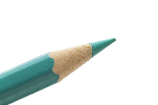 Close Up Of A Green Pencil Tip