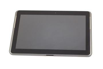 A tablet device in a white background