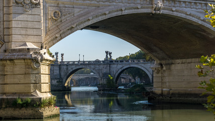 Bridges over the River Tiber, Rome, Italy