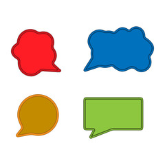 Chat set icon, colorful chat icon. Flat design