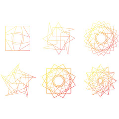 Geometric set for gifts and holidays pattern vector EPS10