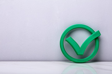 3d Green Tick Symbol