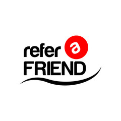 Refer a friend. Flat vector illustration on white background.