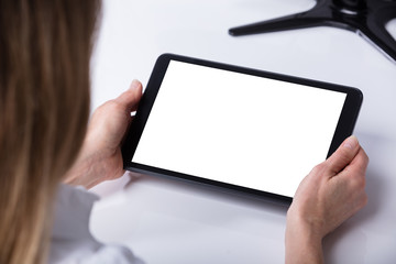 Woman Using Digital Tablet