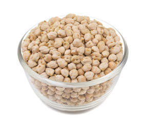 White Chick Pea or Kabuli Chana isolated on White Background