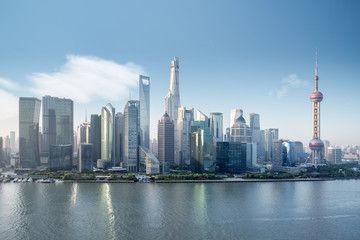 Fototapeta na wymiar beautiful shanghai skyline