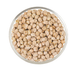 White Chick Pea or Kabuli Chana isolated on White Background