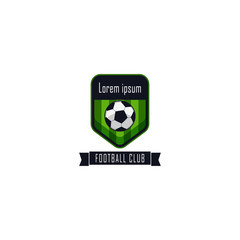 Football Club Logo Vector Template Design Illustration