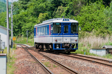 Naklejka premium 兵庫県・因幡街道平福の宿,平福駅