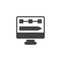 Design art screen vector icon. filled flat sign for mobile concept and web design. simple solid icon. Symbol, logo illustration. Pixel perfect vector graphics