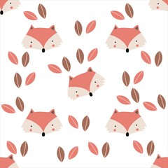 Seamless pattern animal forest background
