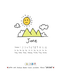 달력 / 손으로 그린 달력 이미지