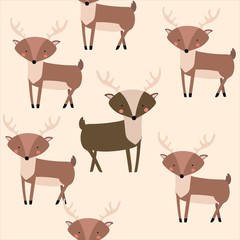 Seamless pattern animal forest background
