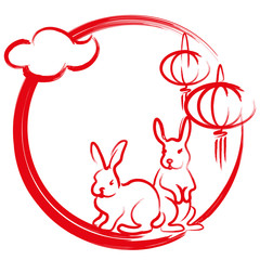 Mid-Autumn festival illustration design icon signage
