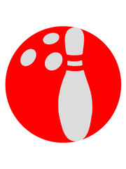 bowling strike text logo schwarz pins treffer umwerfen sport verein team crew punkte spaß kugel bahn