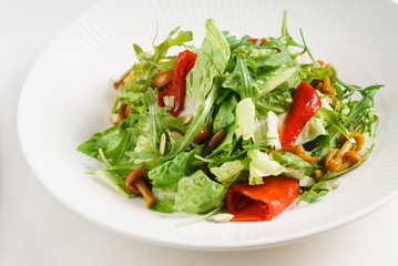 salad with persimmon