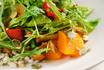 salad with persimmon