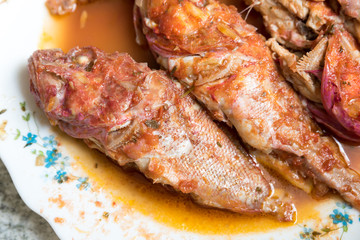 Fishy redfish cooked