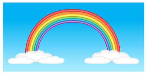 3d rainbow background vector
