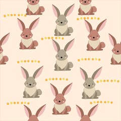 Seamless pattern animal forest background
