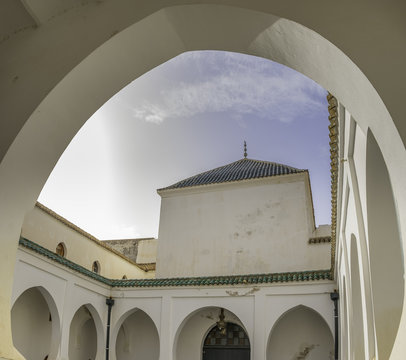 Courtyard of madrasa at Sidi Boumediene Mosque or the Worshipper's Mosque in Tlemcen, Algeria