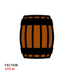 wooden barrel. vector illustration