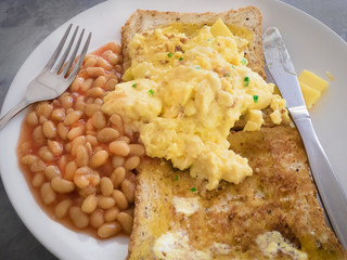 Scrambed Egg and Baked Beans