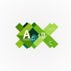 Abstract geometric option infographic banners, a b c steps process