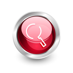 Search magnifyier web button, magnify icon. Modern magnifying glass sign, web site design or mobile app