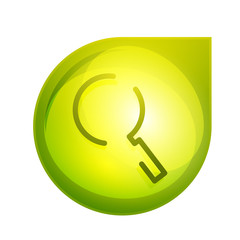 Search magnifyier web button, magnify icon. Modern magnifying glass sign, web site design or mobile app