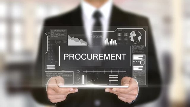 Procurement, Businessman with Hologram concept