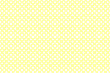 White and yellow polka dot background pattern