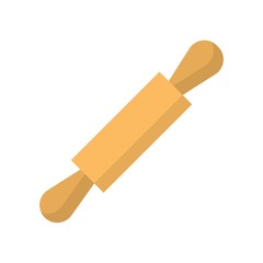 Rolling pin icon, flat design isolated vector
