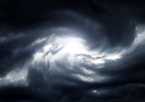 Blurred Whirlwind in the Clouds