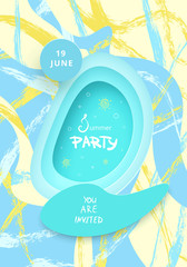 Pool Party flyer. Vector illustration.