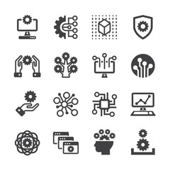 Technology icon set 